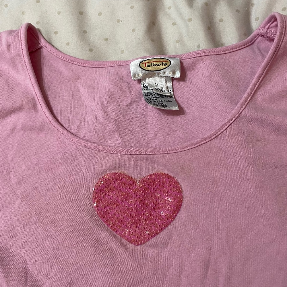 BOGO sequin heart shirt